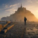 Mont Saint Michel Normandie tourisme : passerelle, marée et abbaye