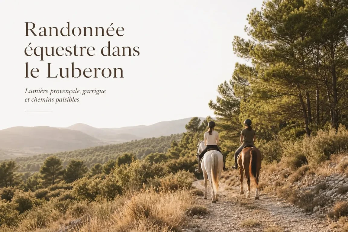 Randonnée équestre luberon au cœur de la garrigue provençale