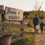 Ferme a visiter bordeaux : parc avec enclos, chèvres et poules