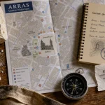 Quoi faire a Arras sous la pluie : carte du centre et beffroi