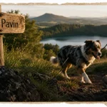 Randonnée Auvergne avec chien au Lac Pavin, vue sur volcans