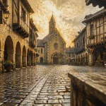 Village médiéval landes de Labastide-d’Armagnac, Place Royale