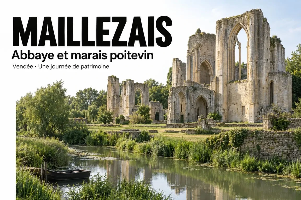 Quoi visiter en Vendée pour la Journée du Patrimoine : abbaye de Maillezais dans le Marais poitevin