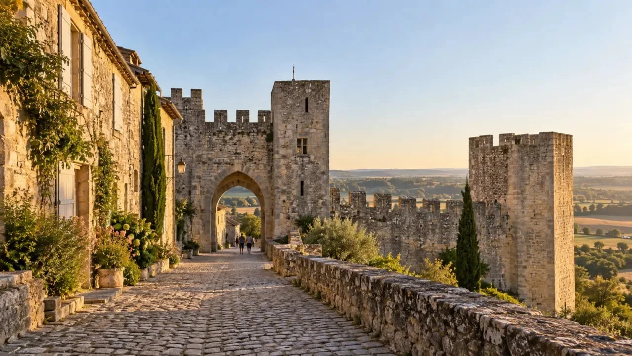 Visite patrimoine Gers à Larressingle, village médiéval fortifié