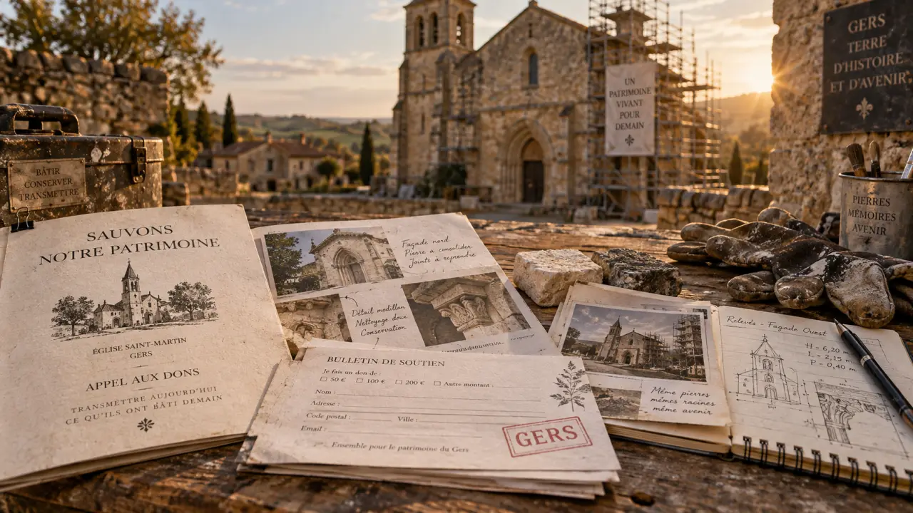 Fondation du patrimoine gers : appel aux dons sur chantier patrimonial dans le Gers