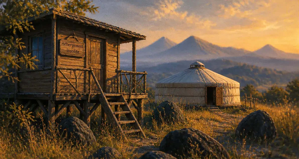 Séjour en hébergement insolite auvergne : cabane sur pilotis en Auvergne