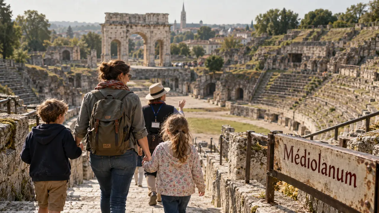 Activité saintes : familles dans l’amphithéâtre romain à Saintes