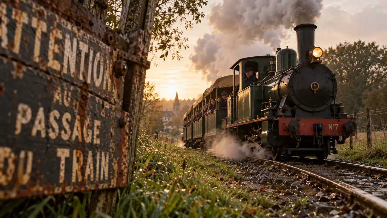 Activités Beauvais : petit Tortillard vapeur près des rails