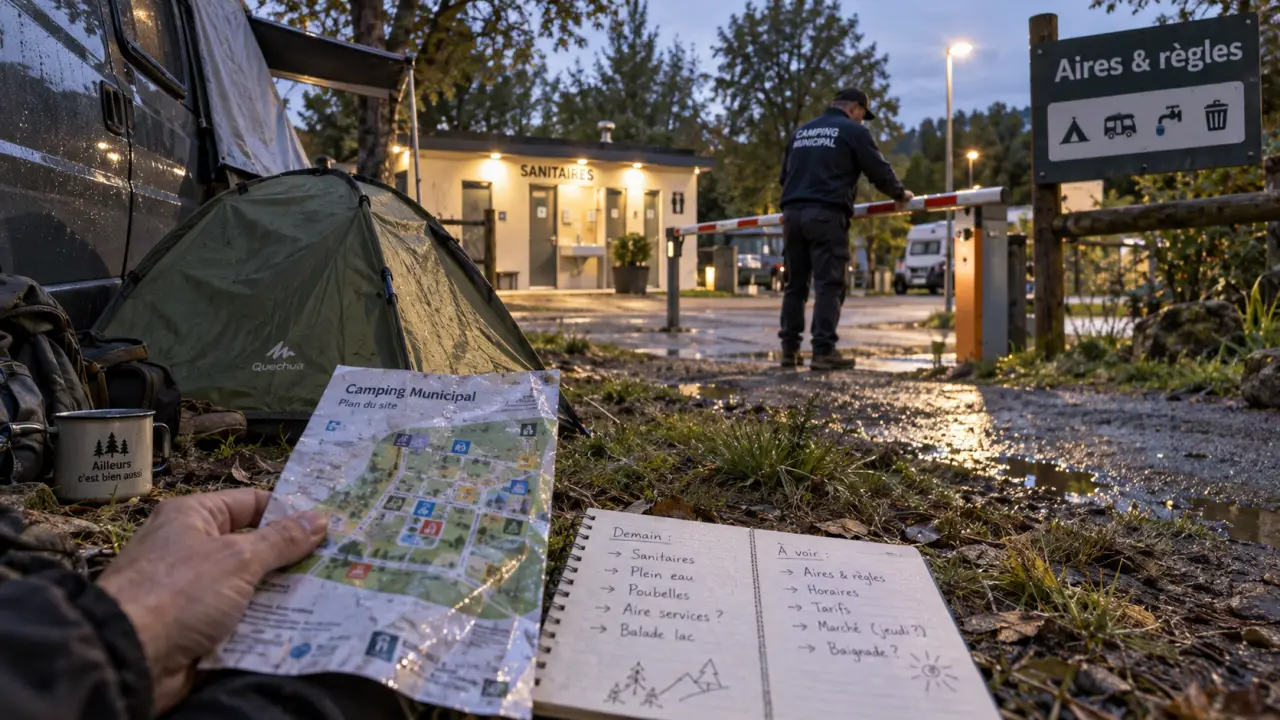 Camper autour de moi : tente et carte près d’un camping autorisé avec plan B