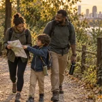 Sortie en famille gratuit autour de moi : famille au parc urbain